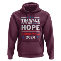 Harris Walz 2024 Supporter Hoodie Tim Walz Puts The Ope In Hope Stars - Wonder Print Shop