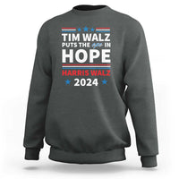 Harris Walz 2024 Supporter Sweatshirt Tim Walz Puts The Ope In Hope Stars - Wonder Print Shop