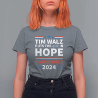 Harris Walz 2024 Supporter T Shirt For Women Tim Walz Puts The Ope In Hope Stars - Wonder Print Shop