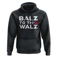Funny Harris Walz Supporter Hoodie Balz To The Walz American Flag - Wonder Print Shop