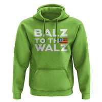 Funny Harris Walz Supporter Hoodie Balz To The Walz American Flag - Wonder Print Shop