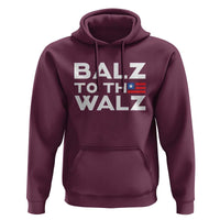Funny Harris Walz Supporter Hoodie Balz To The Walz American Flag - Wonder Print Shop