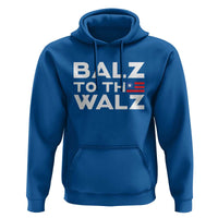 Funny Harris Walz Supporter Hoodie Balz To The Walz American Flag - Wonder Print Shop