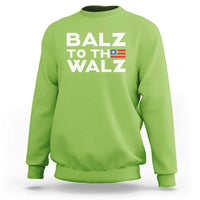 Funny Harris Walz Supporter Sweatshirt Balz To The Walz American Flag - Wonder Print Shop