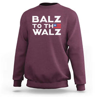 Funny Harris Walz Supporter Sweatshirt Balz To The Walz American Flag - Wonder Print Shop
