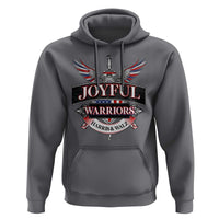 Harris Walz Hoodie Joyful Warriors Vintage Sword American Flag - Wonder Print Shop