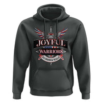 Harris Walz Hoodie Joyful Warriors Vintage Sword American Flag - Wonder Print Shop