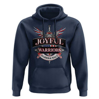 Harris Walz Hoodie Joyful Warriors Vintage Sword American Flag - Wonder Print Shop