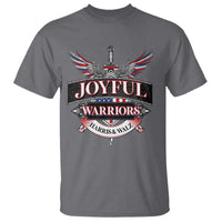 Harris Walz T Shirt Joyful Warriors Vintage Sword American Flag - Wonder Print Shop
