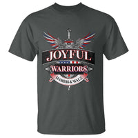 Harris Walz T Shirt Joyful Warriors Vintage Sword American Flag - Wonder Print Shop