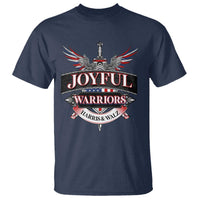 Harris Walz T Shirt Joyful Warriors Vintage Sword American Flag - Wonder Print Shop