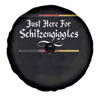 Just Here For Schitzengiggles Funny Oktoberfest Spare Tire Cover German Beer Festival Humor
