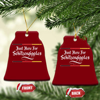 Just Here For Schitzengiggles Funny Oktoberfest Ceramic Ornament German Beer Festival Humor