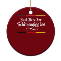 Just Here For Schitzengiggles Funny Oktoberfest Ceramic Ornament German Beer Festival Humor