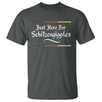 Just Here For Schitzengiggles Funny Oktoberfest T Shirt German Beer Festival Humor