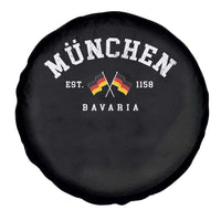 Munich City Bavaria Germany Est 1158 Spare Tire Cover Vintage German Flag