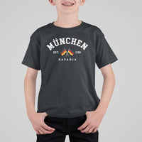 Munich City Bavaria Germany Est 1158 T Shirt For Kid Vintage German Flag