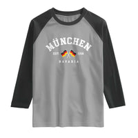 Munich City Bavaria Germany Est 1158 Raglan Shirt Vintage German Flag
