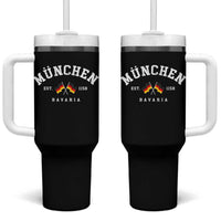 Munich City Bavaria Germany Est 1158 Tumbler With Handle Vintage German Flag