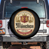 Oktoberfest Munchen Seit 1810 Spare Tire Cover Deutschland German Beer Label Bavarian Lion Shield