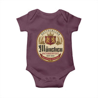 Oktoberfest Munchen Seit 1810 Baby Onesie Deutschland German Beer Label Bavarian Lion Shield