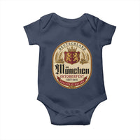 Oktoberfest Munchen Seit 1810 Baby Onesie Deutschland German Beer Label Bavarian Lion Shield