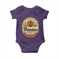 Oktoberfest Munchen Seit 1810 Baby Onesie Deutschland German Beer Label Bavarian Lion Shield