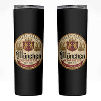Oktoberfest Munchen Seit 1810 Skinny Tumbler Deutschland German Beer Label Bavarian Lion Shield