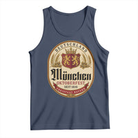 Oktoberfest Munchen Seit 1810 Tank Top Deutschland German Beer Label Bavarian Lion Shield