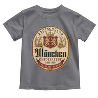 Oktoberfest Munchen Seit 1810 Toddler T Shirt Deutschland German Beer Label Bavarian Lion Shield