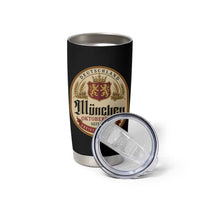 Oktoberfest Munchen Seit 1810 Tumbler Cup Deutschland German Beer Label Bavarian Lion Shield