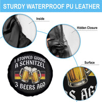 Funny Oktoberfest Beer Drinking Spare Tire Cover I Stopped Giving A Schnitzel 3 Beers Ago