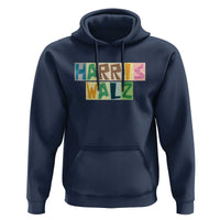 Harris Walz Supporter Hoodie Colorful Quilted Paper Pattern US Presidential Election - Wonder Print Shop
