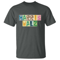 Harris Walz Supporter T Shirt Colorful Quilted Paper Pattern US Presidential Election - Wonder Print Shop