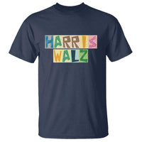 Harris Walz Supporter T Shirt Colorful Quilted Paper Pattern US Presidential Election - Wonder Print Shop