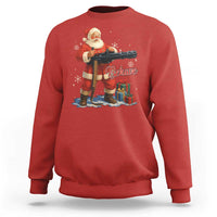 Christmas Santa Machine Gun Sweatshirt Behave Xmas Gun Lover - Wonder Print Shop
