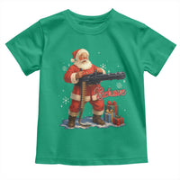 Christmas Santa Machine Gun Toddler T Shirt Behave Xmas Gun Lover - Wonder Print Shop