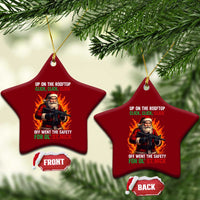 Funny Gun Christmas Ceramic Ornament Up On The Rooftop Click Click Off Went The Safety For Ol St Nick - Wonder Print Shop