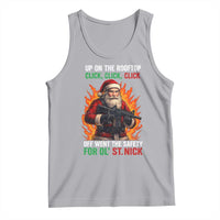 Funny Gun Christmas Tank Top Up On The Rooftop Click Click Off Went The Safety For Ol St Nick - Wonder Print Shop