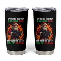 Funny Gun Christmas Tumbler Cup Up On The Rooftop Click Click Off Went The Safety For Ol St Nick - Wonder Print Shop
