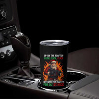 Funny Gun Christmas Tumbler Cup Up On The Rooftop Click Click Off Went The Safety For Ol St Nick - Wonder Print Shop