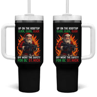 Funny Gun Christmas Tumbler With Handle Up On The Rooftop Click Click Off Went The Safety For Ol St Nick - Wonder Print Shop