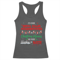Christmas Criminal Podcast Lover Racerback Tank Top It's Either Serial Killer Documentaries Or Christmas Movie - Wonder Print Shop