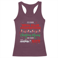 Christmas Criminal Podcast Lover Racerback Tank Top It's Either Serial Killer Documentaries Or Christmas Movie - Wonder Print Shop