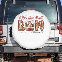 Every Knee Shall Bow Spare Tire Cover Santa Christmas Nativity Scene Bible Verse - Wonder Print Shop