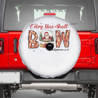 Every Knee Shall Bow Spare Tire Cover Santa Christmas Nativity Scene Bible Verse - Wonder Print Shop