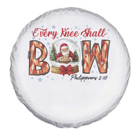 Every Knee Shall Bow Spare Tire Cover Santa Christmas Nativity Scene Bible Verse - Wonder Print Shop