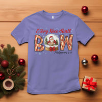 Every Knee Shall Bow T Shirt Santa Christmas Nativity Scene Bible Verse - Wonder Print Shop