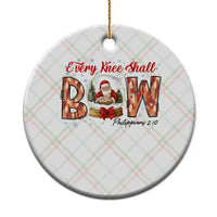 Every Knee Shall Bow Ceramic Ornament Santa Christmas Nativity Scene Bible Verse - Wonder Print Shop