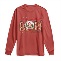 Every Knee Shall Bow Long Sleeve Shirt Santa Christmas Nativity Scene Bible Verse - Wonder Print Shop
